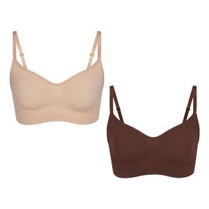 🎀 Skims Seamless Sculpt Bralette in Cocoa and Mica - 2XL/3XL - Bundle of 2